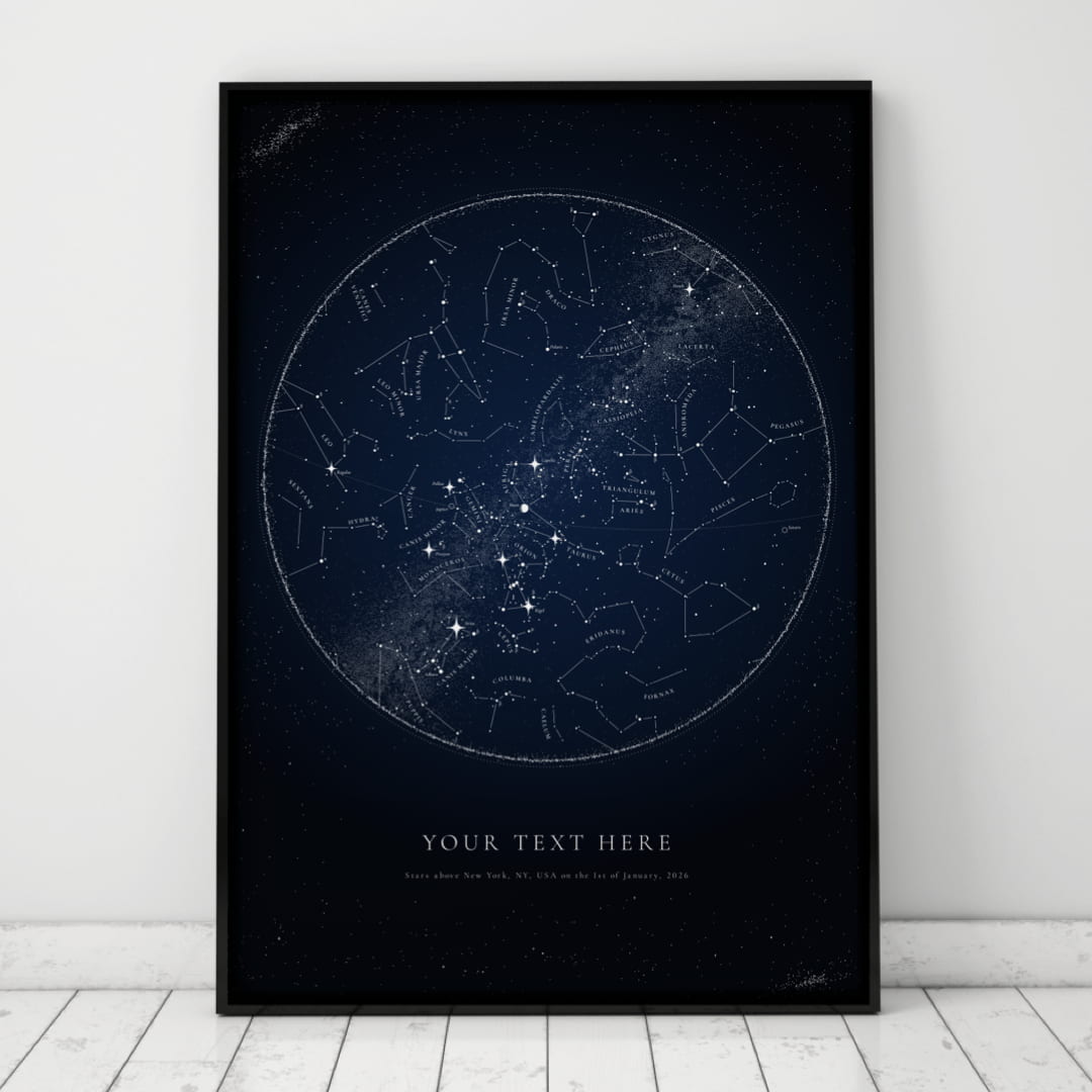 Under Lucky Stars - stipple-navy-labels